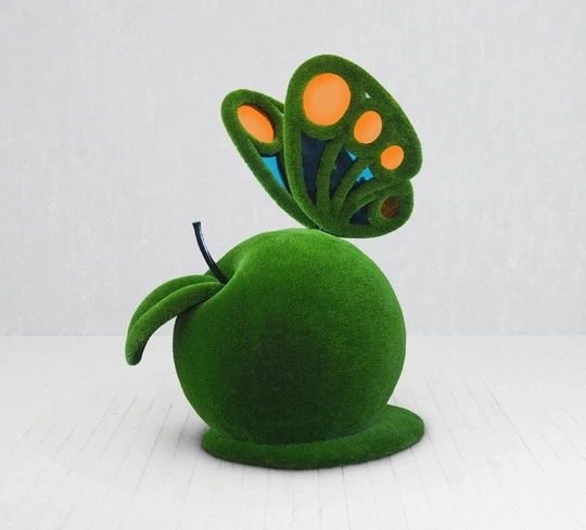 Топиарная фигура "Бабочка на яблоке"
